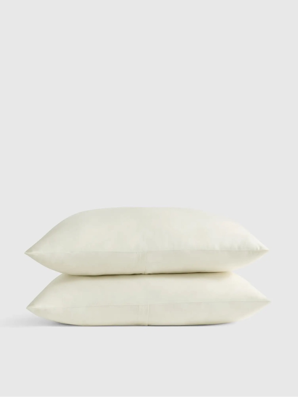 QUINCE Classic Organic Percale Sham Set King Ivory 7754